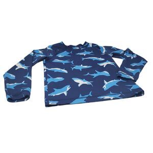 Hanna Andersson Boys size 5 Long Sleeve Top Sharks Blue